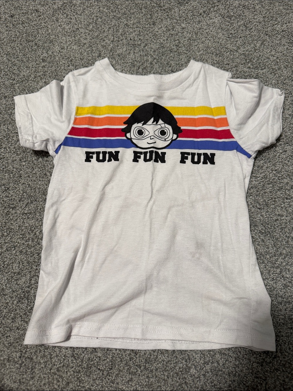 White 'Fun Fun Fun' Kids Short-Sleeve Graphic Tee